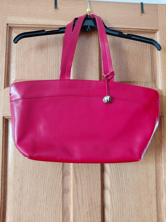 Furla Handbags - Furla Red Leather Tote Bag - Sleek Everyday Carry